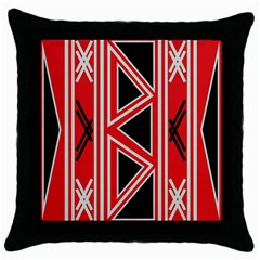 Abstract Pattern Geometric Backgrounds  Throw Pillow Case (black) by Eskimos