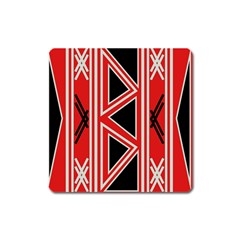 Abstract Pattern Geometric Backgrounds  Square Magnet by Eskimos