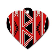 Abstract Pattern Geometric Backgrounds  Dog Tag Heart (one Side) by Eskimos