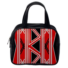 Abstract Pattern Geometric Backgrounds  Classic Handbag (one Side) by Eskimos