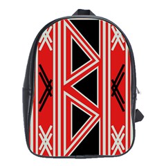 Abstract Pattern Geometric Backgrounds  School Bag (large) by Eskimos