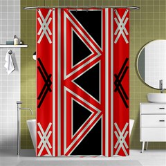 Abstract Pattern Geometric Backgrounds  Shower Curtain 48  X 72  (small)  by Eskimos