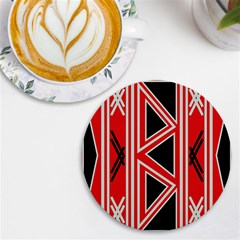 Abstract Pattern Geometric Backgrounds  Uv Print Round Tile Coaster