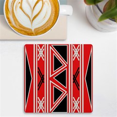 Abstract Pattern Geometric Backgrounds  Uv Print Square Tile Coaster  by Eskimos