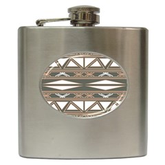 Abstract Pattern Geometric Backgrounds  Hip Flask (6 Oz)