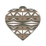 Abstract pattern geometric backgrounds  Dog Tag Heart (One Side) Front