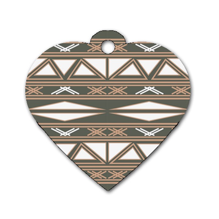 Abstract pattern geometric backgrounds  Dog Tag Heart (One Side)