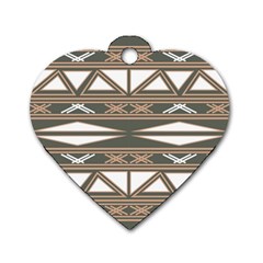 Abstract pattern geometric backgrounds  Dog Tag Heart (Two Sides)