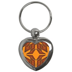 Abstract Pattern Geometric Backgrounds  Key Chain (heart) by Eskimos