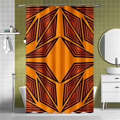 Abstract Pattern Geometric Backgrounds  Shower Curtain 48  X 72  (small)  by Eskimos