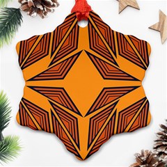 Abstract Pattern Geometric Backgrounds  Snowflake Ornament (two Sides) by Eskimos