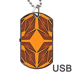 Abstract Pattern Geometric Backgrounds  Dog Tag Usb Flash (two Sides) by Eskimos