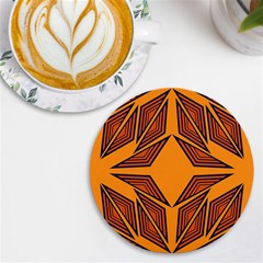 Abstract Pattern Geometric Backgrounds  Uv Print Round Tile Coaster by Eskimos