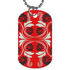 Folk Flowers Print Floral Pattern Ethnic Art Dog Tag (one Side) by Eskimos