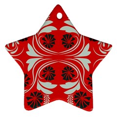 Folk Flowers Print Floral Pattern Ethnic Art Star Ornament (two Sides) by Eskimos