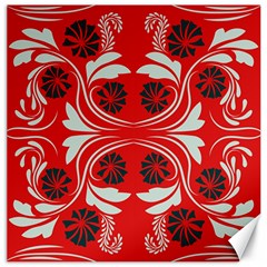 Folk Flowers Print Floral Pattern Ethnic Art Canvas 16  X 16  by Eskimos