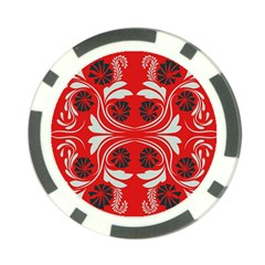 Folk Flowers Print Floral Pattern Ethnic Art Poker Chip Card Guard by Eskimos