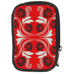 Folk Flowers Print Floral Pattern Ethnic Art Compact Camera Leather Case by Eskimos