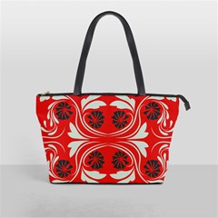 Folk Flowers Print Floral Pattern Ethnic Art Classic Shoulder Handbag by Eskimos