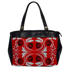 Folk Flowers Print Floral Pattern Ethnic Art Oversize Office Handbag by Eskimos