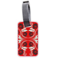 Folk Flowers Print Floral Pattern Ethnic Art Luggage Tag (two Sides) by Eskimos