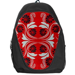 Folk Flowers Print Floral Pattern Ethnic Art Backpack Bag by Eskimos