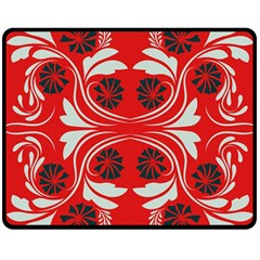 Folk Flowers Print Floral Pattern Ethnic Art Double Sided Fleece Blanket (medium)  by Eskimos