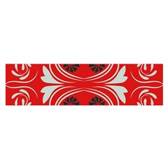 Folk Flowers Print Floral Pattern Ethnic Art Oblong Satin Scarf (16  X 60 ) by Eskimos