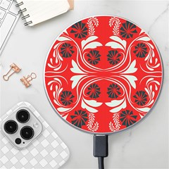 Folk Flowers Print Floral Pattern Ethnic Art Wireless Charger by Eskimos