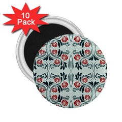 Folk Flowers Print Floral Pattern Ethnic Art 2 25  Magnets (10 Pack)  by Eskimos