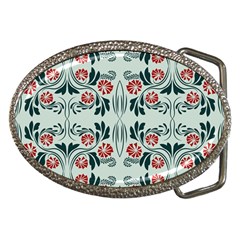 Folk Flowers Print Floral Pattern Ethnic Art Belt Buckles by Eskimos