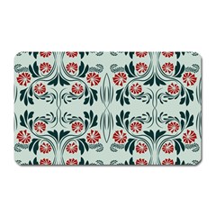 Folk Flowers Print Floral Pattern Ethnic Art Magnet (rectangular) by Eskimos