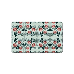 Folk Flowers Print Floral Pattern Ethnic Art Magnet (name Card) by Eskimos