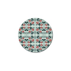 Folk Flowers Print Floral Pattern Ethnic Art Golf Ball Marker by Eskimos