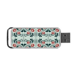 Folk Flowers Print Floral Pattern Ethnic Art Portable Usb Flash (one Side) by Eskimos