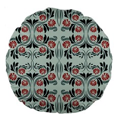 Folk Flowers Print Floral Pattern Ethnic Art Large 18  Premium Flano Round Cushions by Eskimos