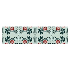 Folk Flowers Print Floral Pattern Ethnic Art Oblong Satin Scarf (16  X 60 ) by Eskimos