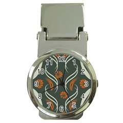 Folk flowers print Floral pattern Ethnic art Money Clip Watches