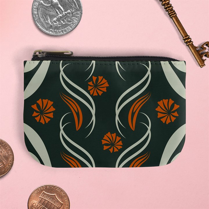 Folk flowers print Floral pattern Ethnic art Mini Coin Purse