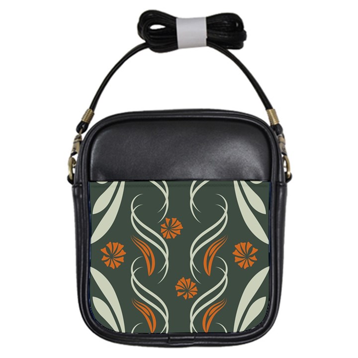 Folk flowers print Floral pattern Ethnic art Girls Sling Bag