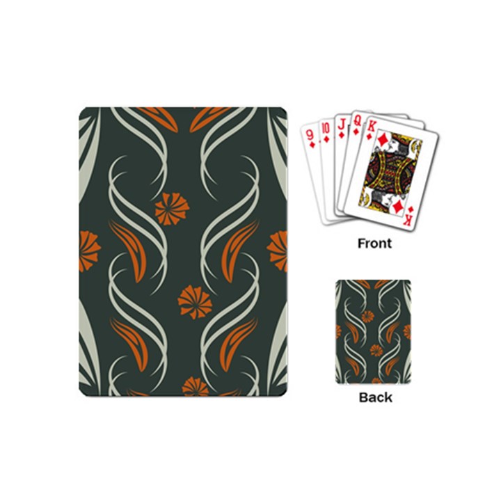 Folk flowers print Floral pattern Ethnic art Playing Cards Single Design (Mini)