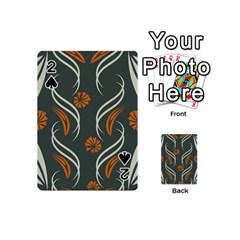 Folk Flowers Print Floral Pattern Ethnic Art Playing Cards 54 Designs (mini) by Eskimos