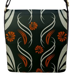 Folk Flowers Print Floral Pattern Ethnic Art Flap Closure Messenger Bag (s) by Eskimos