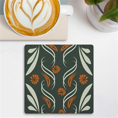 Folk Flowers Print Floral Pattern Ethnic Art Uv Print Square Tile Coaster 