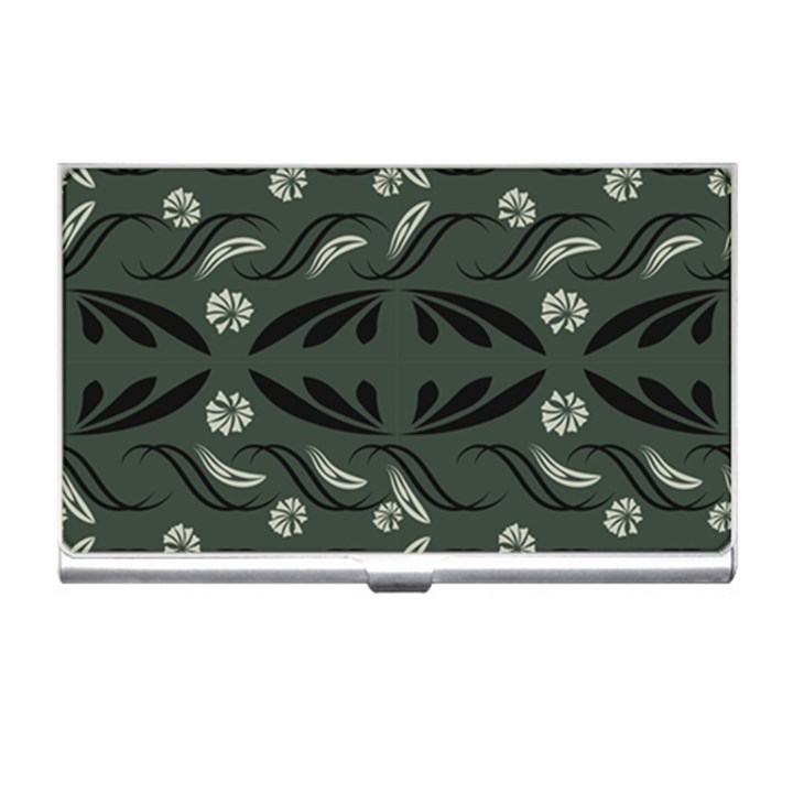 Folk flowers print Floral pattern Ethnic art Business Card Holder