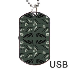 Folk Flowers Print Floral Pattern Ethnic Art Dog Tag Usb Flash (one Side) by Eskimos