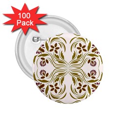 Folk Flowers Print Floral Pattern Ethnic Art 2 25  Buttons (100 Pack)  by Eskimos