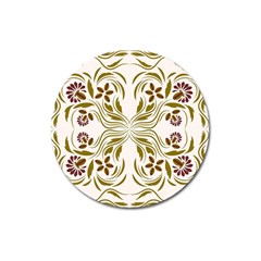 Folk Flowers Print Floral Pattern Ethnic Art Magnet 3  (round) by Eskimos