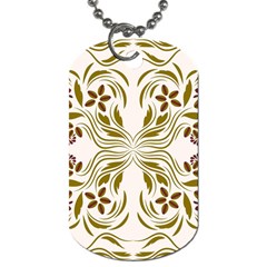 Folk Flowers Print Floral Pattern Ethnic Art Dog Tag (one Side) by Eskimos