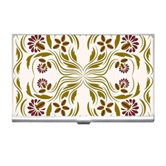 Folk Flowers Print Floral Pattern Ethnic Art Business Card Holder by Eskimos